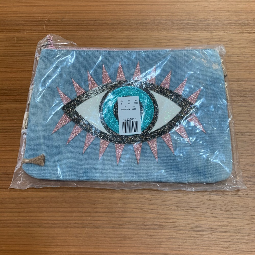 Evil Eye Womens Clutch Handbag / Small Makeup Bag